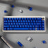 PBT Double Shot Blue Keycaps Cherry Profile Translucent Keycaps Set 114 Keys Fit for Mechanical Keyboard 60% 65% 95% Cherry Mx Switches...