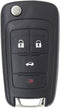 Keyless2Go Replacement for New Keyless Remote 4 Button Flip Car Key Fob for Equinox Verano Sonic and Other Vehicles That Use FCC OHT01060512...