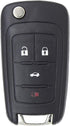 Keyless2Go Replacement for New Keyless Remote 4 Button Flip Car Key Fob for Equinox Verano Sonic and Other Vehicles That Use FCC OHT01060512...