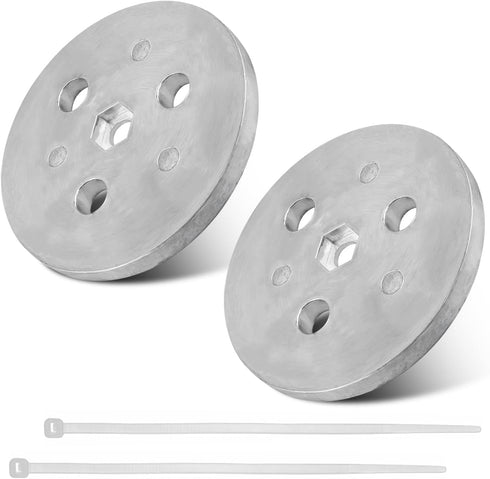 Zinc Anode Weight Plate with 2 Plastic Ties, Anti Corrosion and Electrolysis - Sacrificial Anodes Protects the Other Metal Components in Salt Syst...