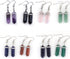 Healing Crystal Hexagonal Points Drop Dangle Earrings Set Quartz Natural Stone for Women Chakra Natural Quartz Stones Amethyst Gemstone Hook Spiri...