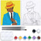 VOCHIC Canvas Painting Kit Pre Drawn Canvas for Painting for Adults Party Kits Paint and Sip Party Supplies 8x10 Canvas to Paint Afro King 8 Acryl...