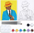 VOCHIC Canvas Painting Kit Pre Drawn Canvas for Painting for Adults Party Kits Paint and Sip Party Supplies 8x10 Canvas to Paint Afro King 8 Acryl...