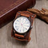 Handmade Men Watches Vintage Punk Hip-hop Gothic Wide PU Leather Fashion Cuff Round Dial Quartz Wristwatch Big Dial Black Brown...