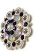 Berry Conchos with Screws Metal Flower Rhinestone Conchos 12 Pieces...