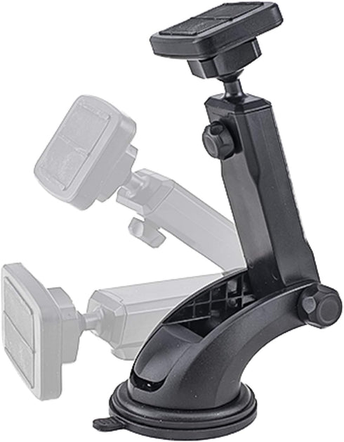 Dockem DashPro Magno Mount 3.0 Series: Magnetic Car Mount for Dash with Suction Base, Magnet Head, and Long Range Adjustable Extension Arm...
