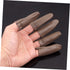 SEWOART 2pcs Finger Protectors Sewing Needles Needle Finger Cots Leather Thimbles for Hand Quilting Thumb Protector Needle Felting Copper Mini Bel...