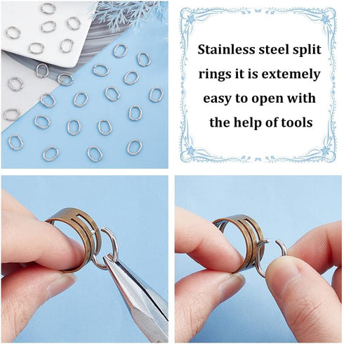 PH PandaHall 304 Stainless Steel Jump Rings 40pcs 13×11mm Oval Closed Jump Rings 18-Gauge O Ring for Earring Bracelet Necklace Pendant Jewelry DIY...