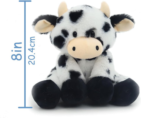 Injoy Group 9”Milk Cow Soft Stuffed Plushie Toys,Cute Cattle Toys Lifelike Stuffed Animal for Children Kids, White and Black...
