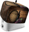 Toaster Cover 2 Slice, Wine Bottle and Fruit Grape with Wooden Barrel Bread Maker Cover Toaster Dust Cover with Pockets, Dust-Proof Cover for Kitc...