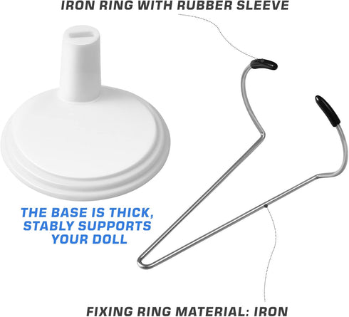 TOYANDONA 4 Pcs Action Figure Stand, Doll Stands Display Holder, Adjustable Doll Bracket Support for 6-8 Inches Dolls, Creative Bear Stand for Hom...