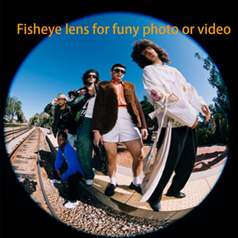Fisheye Lens iPhone Phone Camera Lens Kit Wide Angle Macro for iPhone 14 13 12 11 X XS Xr Se 8 pro max Mini Samsung Most Phones with Clip PU Bag (...