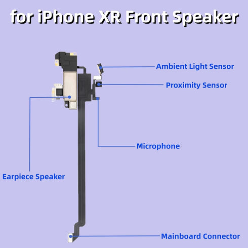 for iPhone XR Earpiece Speaker Replacement Earspeaker Replacement Proximity Sensor Flex Cable with Repair Kits for iPhone XR A1984 A2105 A2106 A21...