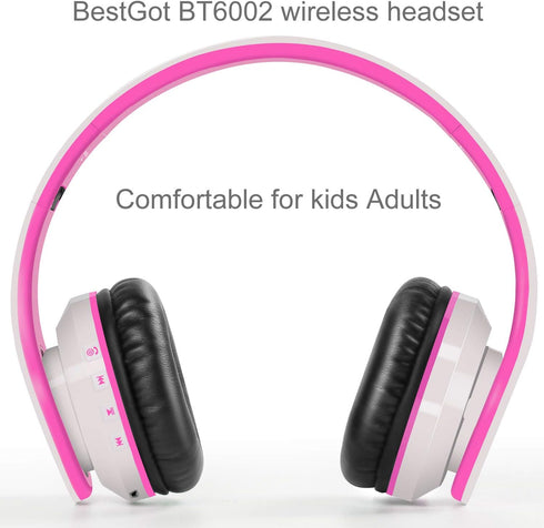 2024 Kids Bluetooth Headphones BT6002 Wireless Headphones for Kids Children Adults for School Foldable Headset for 18 Hours for PC/Phone/Tablets/T...