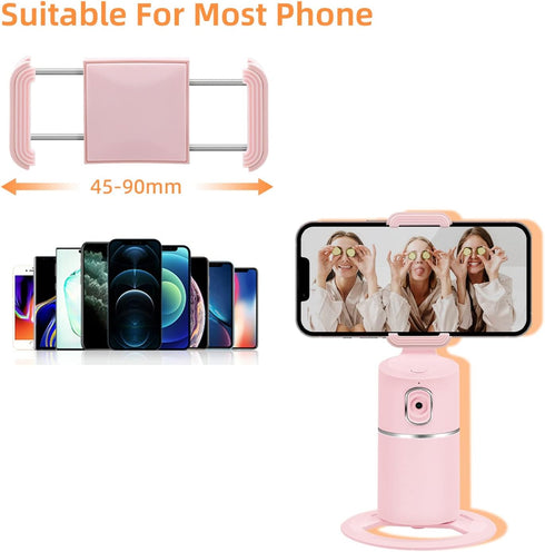 Mcbazel Auto Face Tracking Tripod, No App Required, Rechargeable Battery, 360° Rotation Phone Tracking Holder Face Body Phone Camera Mount for Liv...