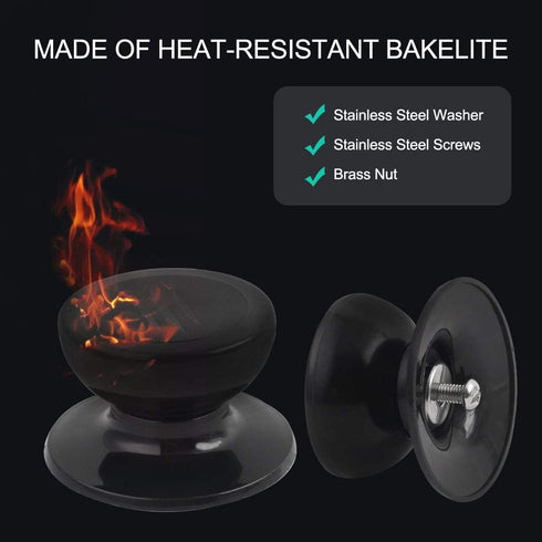 uxcell Universal Lid Knobs Pan Pots Cover Grip Lids Replacement Heat Resistant Plastic Knob Handle for Kitchen Cookware Replacement...