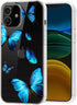 Clear Case for iPhone 12 Mini, Soft TPU Shockproof Protective Case with Cute Blue Butterfly Pattern Cover for iPhone 12 Mini Blue Butterfly...