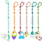Toy Straps for Baby, 6pcs Adjustable Toy Holder for Stroller Accessories, Silicone Baby Tether Pacifier Clip, No Throw Baby Travel Essential Leash...