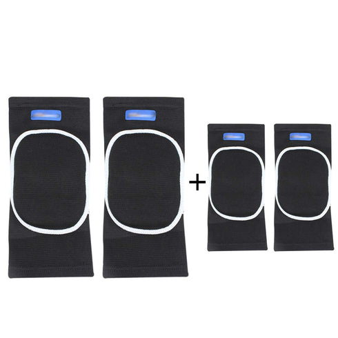 ANKOMINA Children Kids 2 Pairs Knee Pad and Elbow Support Set,Anti-Slip Breathable Flexible Elastic Knee Brace Knee Elbow Support Protector for Vo...