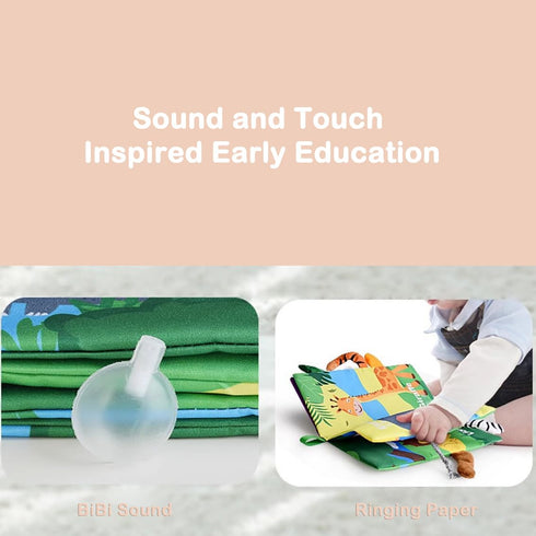 2 in 1 Soft0-6 Months CrinkleInfant Toddler Baby Books, Farm & Animal Unbreakable Books,Tummy Time Teething Sensory Toys,Early Touch Feel Book Gif...