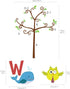 DECOWALL DA-1503 Animal Alphabet ABC and Owl Numbers Tree Kids Wall Stickers Wall Decals Peel and Stick Removable Wall Stickers for Kids Nursery B...