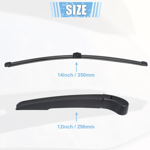 ACROPIX Rear Windshield Wiper Blade Arm Set Back Wiper Assembly Replacement Fit for BMW X1 F48 2015-2022 for BMW X2 F39 2018-2023 - Pack of 3...