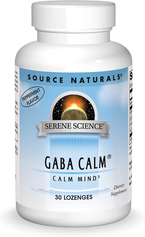Source Naturals Serene Science, GABA Calm Quick Dissolving Peppermint Flavor - 30 Lozenges...