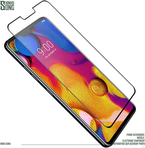 3 Pack Screen Protector for LG V40 ThinQ,3D Curved Anti-Scratch 9H Hardness Full Coverage Silk Print Black Tempered glass Protective Film....