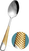 Xideman® Premium 6 Piece Silver Gold Dinner Spoon with Hammered, 18/10 Stainless Steel Fine Soup Spoon, 7.95" Golden Tablespoons for Home, Kitchen...