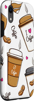 iPhone XR Cute Coffee Cups i love coffee for coffein junkies Case...