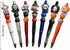 7PCS Horror Movie Role Pen, Black Ink Beadable Pen Novelty Halloween Spooky Horror Pens For School Office Supplies...