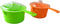 Set of 2 Microwave Saucepan With Lid Store Heat and Eat 800ml each...