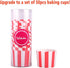 Webake 50pcs Full Size 6oz Paper Baking Cups Red Cupcake Liners Paper Snack Cups for Popcorn Cupcake Muffin Case Cupcake Bath Bomb, for Movie Part...