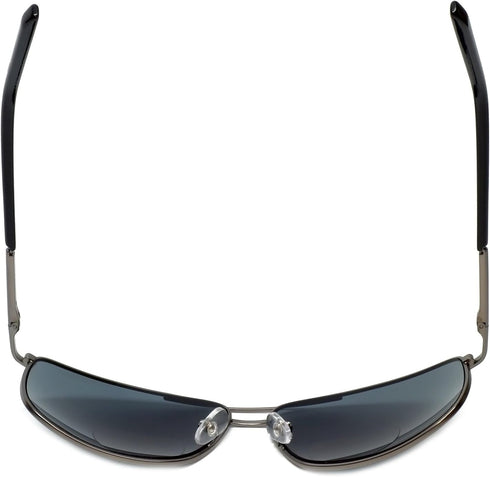 Designer Bi-Focal Reading Sunglasses Jordan in Gunmetal +2.00...