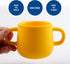 BLUE GINKGO Silicone Toddler Cups - Open Cup for Baby with Handles | Made in Korea | 8oz Training Open Cups for Toddlers 1-3 (Yellow)...