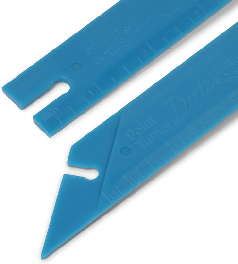 Dritz 5-1/2" Button Gauge & Point Turner, 1 Count Guage & Turner, Blue, 7.75 x 2.88 x 0.5...