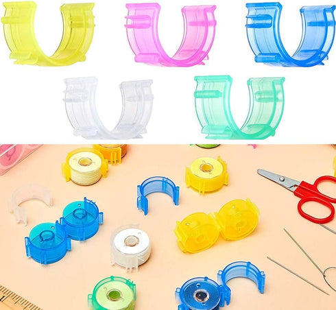 YEQIN 100 pcs/Pack Sewing Bobbin Small Clips Sewing Tool Clip Accessory Bobbin Holder Clips Colorful Thread Clips Holder Tool...