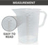 Appletofu Plastic Graduated Measuring and Mixing Pitcher - 2000ml Plastic Graduated Measuring Pitcher - Large Cylinder Graduated Measuring Contain...