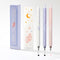 Kaco ROCKET Gel Pens Cute Stationery 3 Pieces Set, 0.7mm Medium Point, 2 Black Ink and 1 Coral Ink, Quick Drying Aesthetic Cute Pens Christmas Gif...