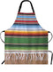 WONDERTIFY Mexican Style Apron,Traditional National Blankets Colorful Lines Bib Apron with Adjustable Neck for Men Women,Suitable for Home Kitchen...