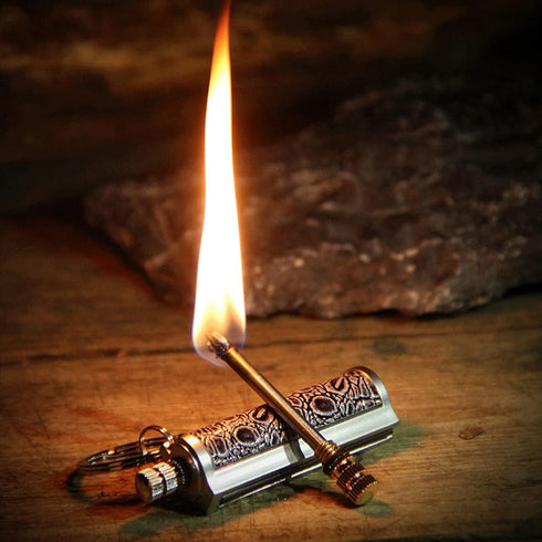 Permanent Match, Keychain Flint Metal Matchstick Fire Starter, Waterproof Emergency Flint Fire Starter for Outdoor Camping Survival,Great Gift...