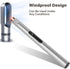 Electric Candle Lighter Long Pen Shape Windproof Pulse Arc Lighers USB Rechargeable for Candle Kitchen Fireplace Camping BBQ (Silver)...