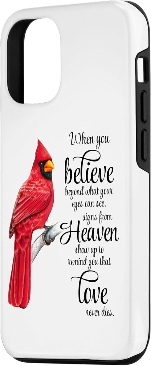 iPhone 12/12 Pro Cardinal Red Bird Sign from Heaven Angel Case...