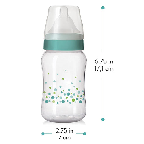 Evenflo Feeding Balance + Wide Neck Printed Bottles, 9oz 2pk, with Pacifier...