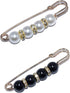 2Pieces Safety Pins Faux Pearl Brooch Pins for Women for Collar Sweater Shirt Shawl Lapel Pin...
