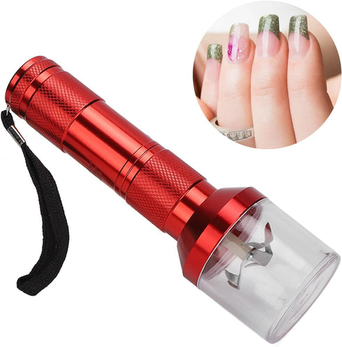 Nail Art Powder Mixing Grinder, Nail Powder Mixer Blender Aluminum Electric Tobacco Grinder Powder Grinding Machine Tool for Nail Salon (red)...