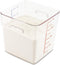Rubbermaid Commercial Products Space Saving Square Food Storage Container 8 Quart Clear for Kitchen/Sous Vide/Meal Prep...