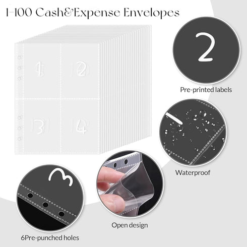Soqool 100-Days Money Saving Budget Binder with Cash Envelopes, Savings Challenges Book Children Money Bank with Envelopes Money Saving Organizer ...