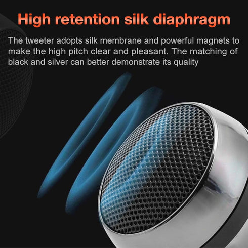 2pcs Universal Car Tweeter Loudspeaker 150W 4Ohm Audio Silk Film for Car Modification High-Pitched Car Audio Modification Nondestructive...