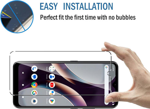 2 Pack Compatible with BLU G63 Screen Protector,Full Coverage 9H Tempered Glass Film,HD Clear Scratch Resistant,Bubble-Free for BLU G63 Screen Pro...